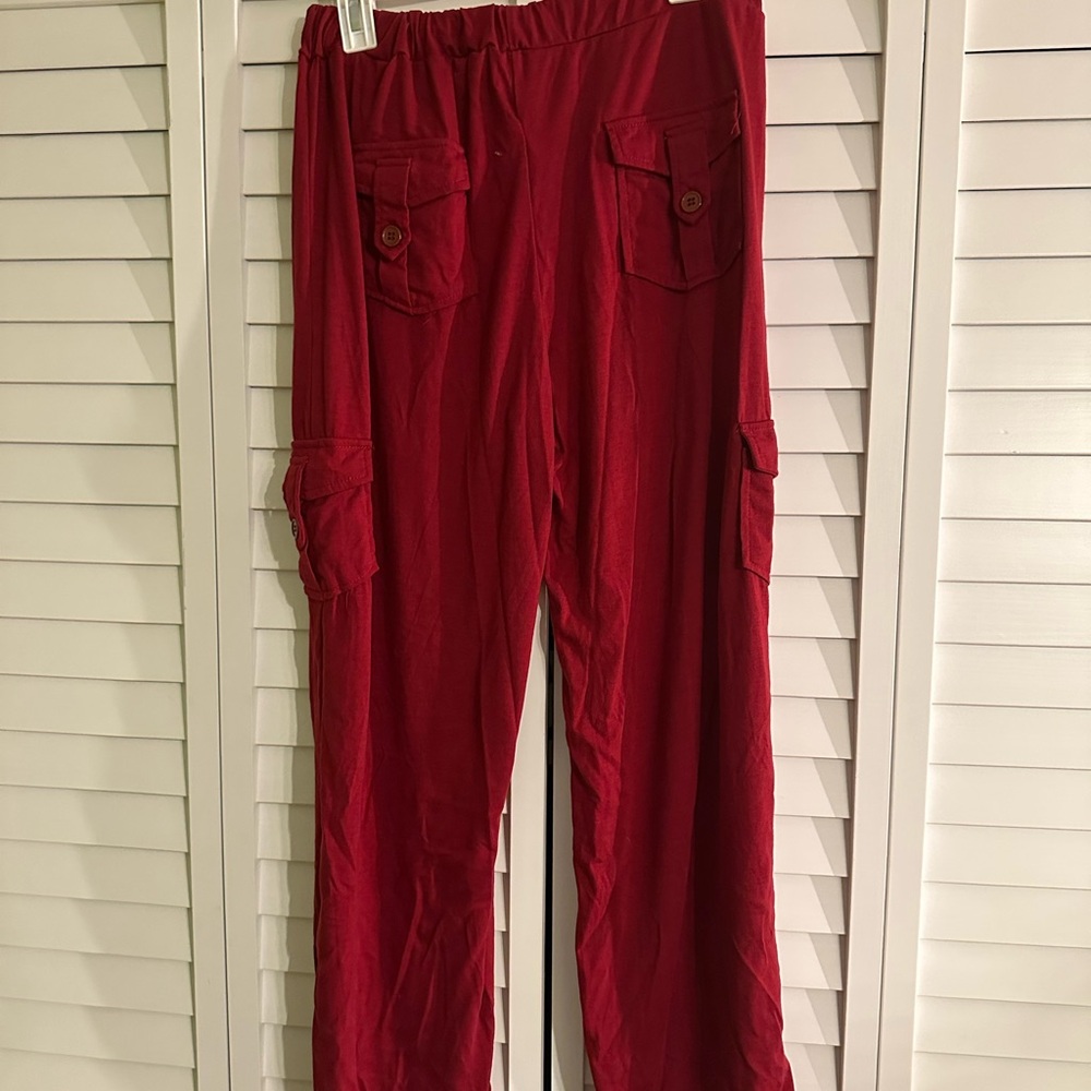 Red Cargo lounge Pants